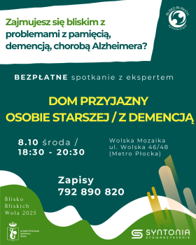 Dom przyjazny osobie starszej z demencją