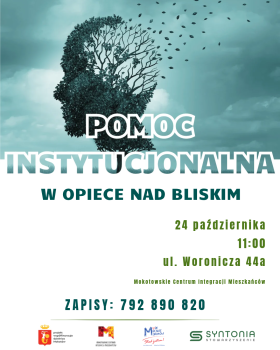zaproszenie dla opiekunów rodzinnych na bezpłatne spotkanie o pomocy instytucjonalnej w opiece nad bliskim